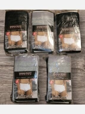 NIP ANDREW SCOTT FLY FRONT BRIEFS UNDERWEAR 2XL